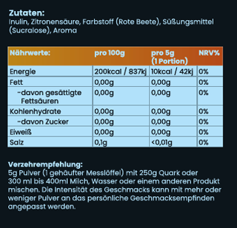 Aroma-System - Erdbeer-Himbeer-Geschmack - 250g - 50 Portionen